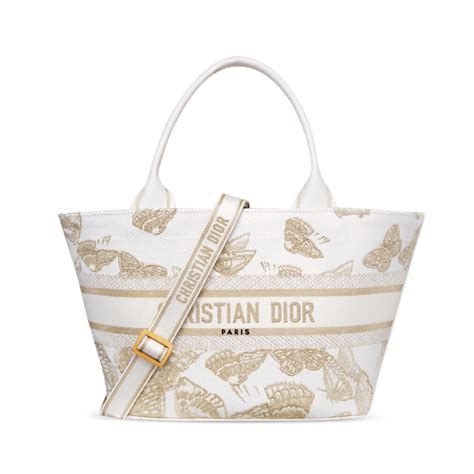 christian dior hat basket bag|CHRISTIAN DIOR Canvas Embroidered Butterfly Bandana Print .